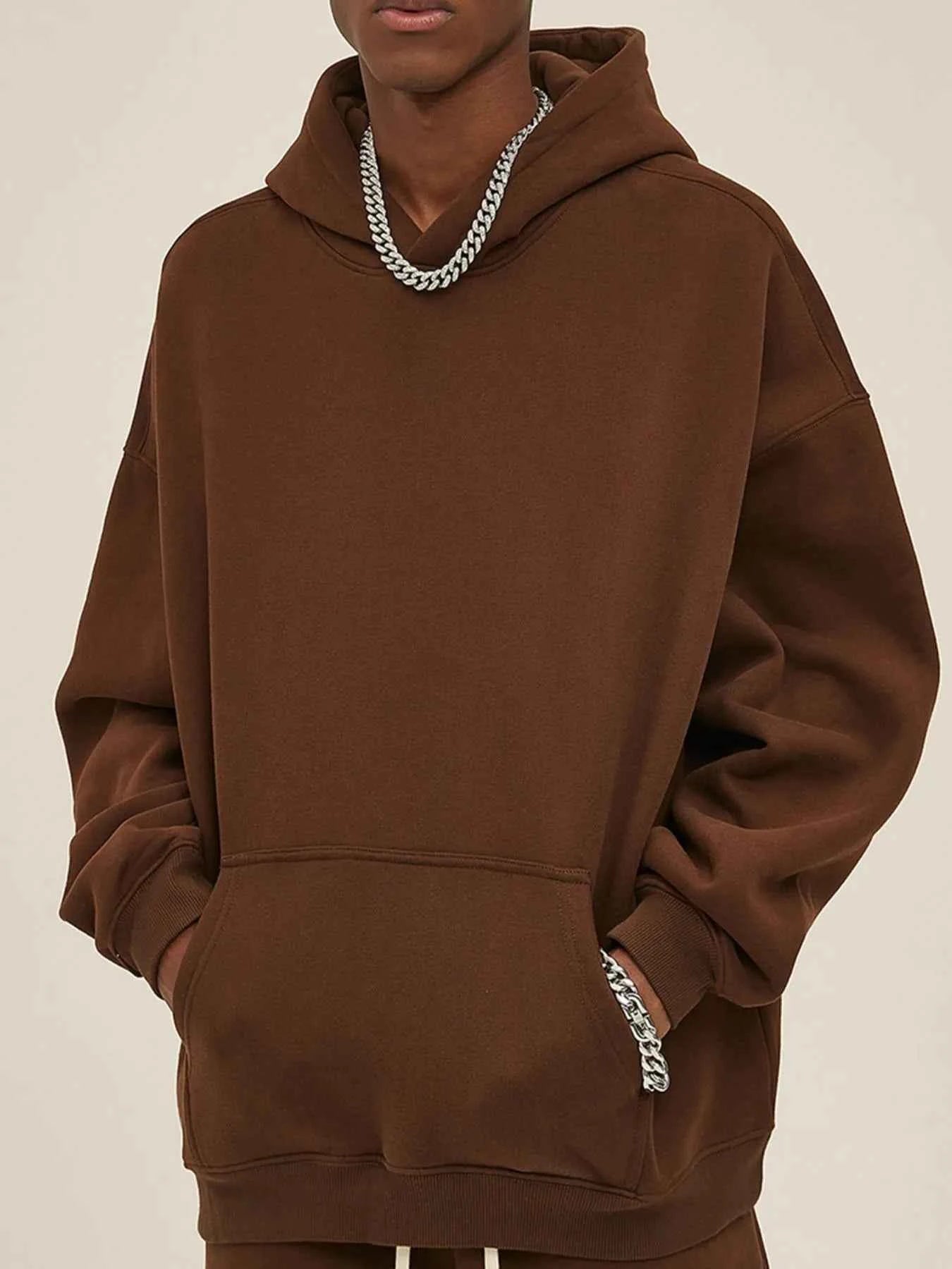 Men's Oversized Pocketed Long Sleeve Hoodie
